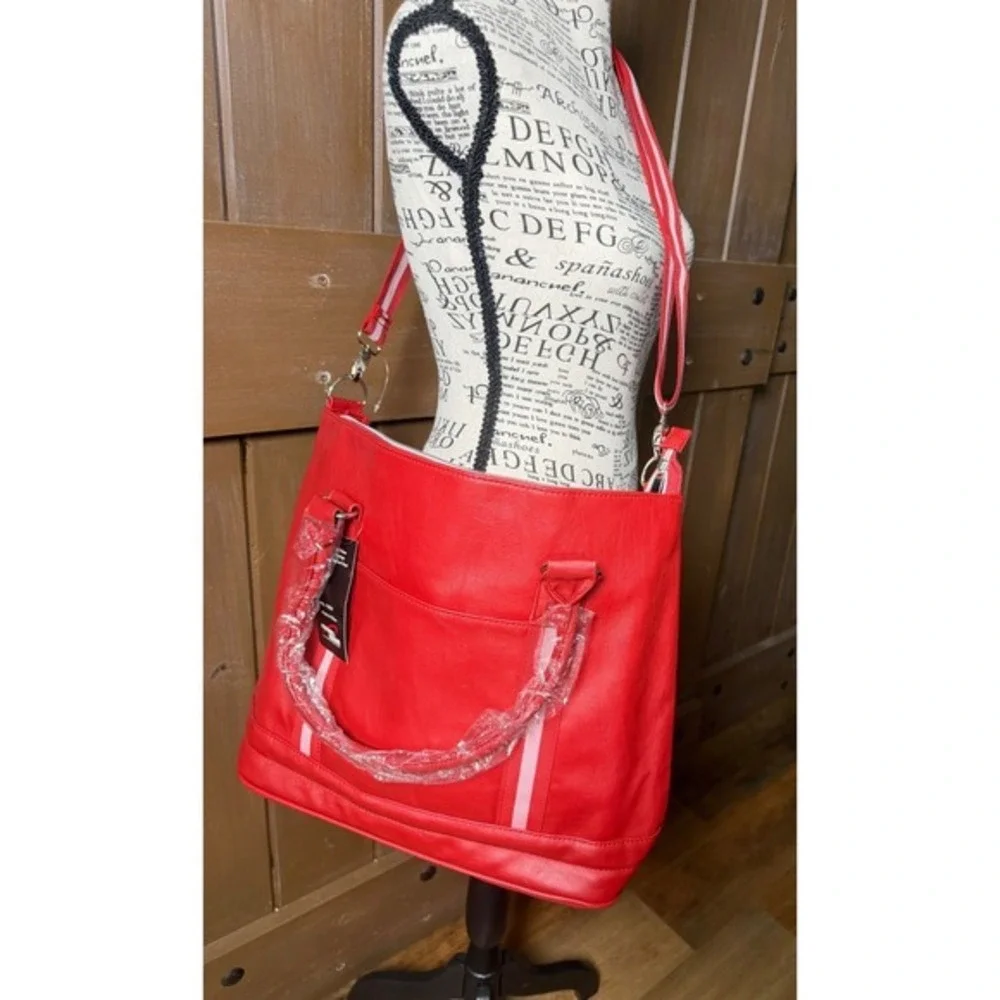 Large Tote Bag, Detachable Strap, laptop pocket Great for work or travel